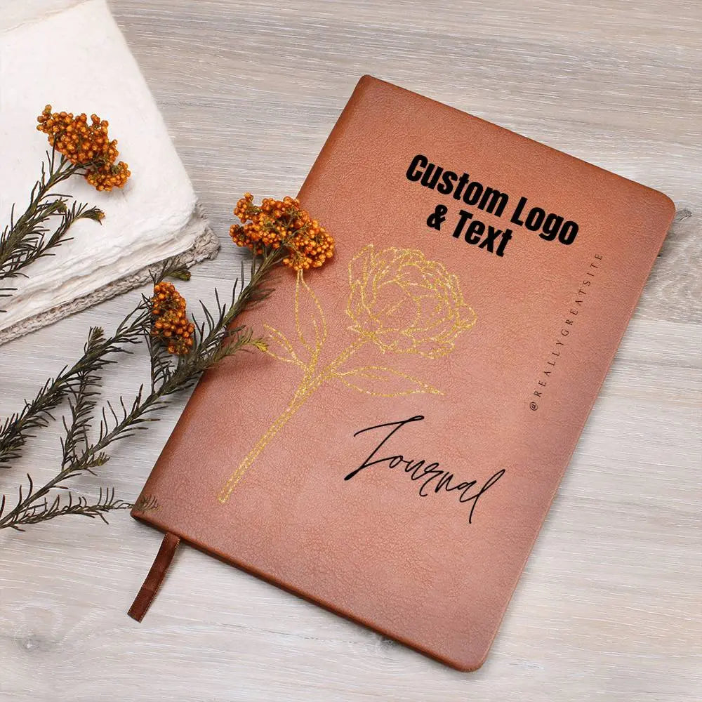 Customized Leather Journal, Personalized Leather Journal, Journal with Name & Logo, Personalized Notebook, Personalized Diary, Travel Size