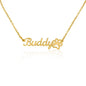 Name Necklace With Paw, Dog Paw Necklace Personalized, Pet Loss Necklace With Name, Pet Memorial Jewelry Gift, Personalized Paw Necklace
