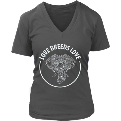 District Womens V-Neck / Charcoal / S