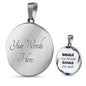 Inhale The Future Exhale The Past Round Necklace