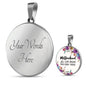 Motherhood, All Love Begins And Ends There Round Necklace