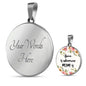 Home Is Wherever Mom Is Round Necklace