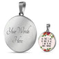 All That I Am Or Hope To Be, I Owe To My Angel Mother Round Necklace