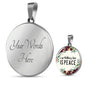 Mother's Love Is Peace Round Necklace