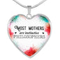Most Mothers Are Instinctive Philosophers Heart Necklace