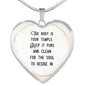 The Body Is Your Temple Heart Necklace