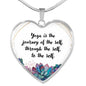 Yoga Is The Journey Of The Self Heart Necklace