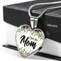 I Love You Mom Heart Necklace