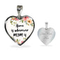 Home Is Wherever Mom Is Heart Necklace