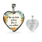We Are Born Of Love; Love Is Our Mother Heart Necklace