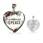Mother's Love Is Peace Heart Necklace