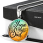 Yoga Heals The Soul Round Necklace