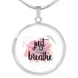 Just Breathe Round Necklace