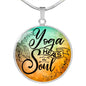 Yoga Heals The Soul Round Necklace