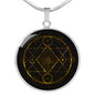 Third Eye Sacred Geometry Round Necklace