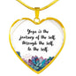 Yoga Is The Journey Of The Self Heart Necklace