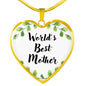 World's Best Mother Heart Necklace