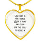 The Body Is Your Temple Heart Necklace