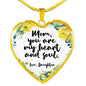 Mom, You Are My Heart And Soul Heart Necklace