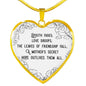 Youth Fades Love Droops Heart Necklace