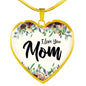 I Love You Mom Heart Necklace