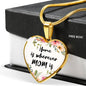 Home Is Wherever Mom Is Heart Necklace