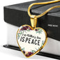 Mother's Love Is Peace Heart Necklace