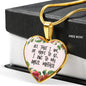 All That I Am Or Hope To Be I Owe To My Angel Mother Heart Necklace
