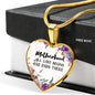 Motherhood All Love Begins And Ends There Heart Necklace