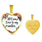 All I Am I Owe To My Mother Heart Necklace