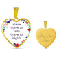Where There Is Love, There Is Light Heart Necklace