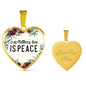 Mother's Love Is Peace Heart Necklace