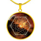 Fire Element Sacred Geometry Round Necklace