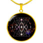 Spacial Dimensions Sacred Geometry Round Necklace