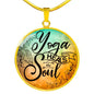 Yoga Heals The Soul Round Necklace