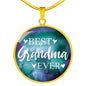 Best Grandma Ever Round Necklace