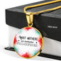 Most Mothers Are Instinctive Philosophers Round Necklace