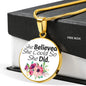 She Believed She Could So She Did Luxury Necklace Gold & Silver