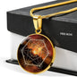 Fire Element Sacred Geometry Round Necklace