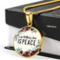 Mother's Love Is Peace Round Necklace