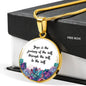Yoga Is The Journey Of The Self Round Necklace