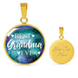 Best Grandma Ever Round Necklace