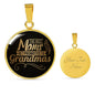 The Best Moms Get Promoted to Grandmas Round Necklace
