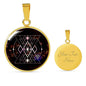 Spacial Dimensions Sacred Geometry Round Necklace