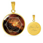 Fire Element Sacred Geometry Round Necklace