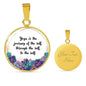 Yoga Is The Journey Of The Self Round Necklace