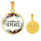Mother's Love Is Peace Round Necklace