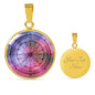 Intuitive Compass Sacred Geometry Round Necklace