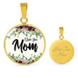 I Love You Mom Round Necklace