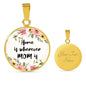 Home Is Wherever Mom Is Round Necklace